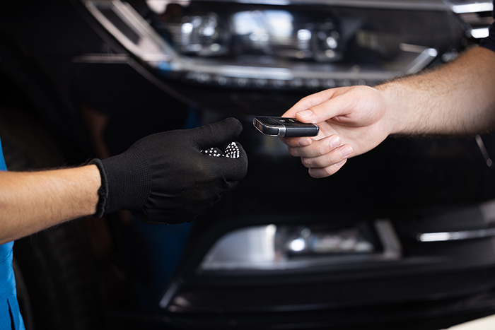 Gotowy samochód przygotowany do odbioru po detailingu